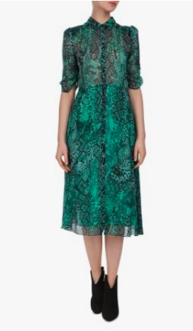 Stassi Schroeder's Teal Animal Print Dress