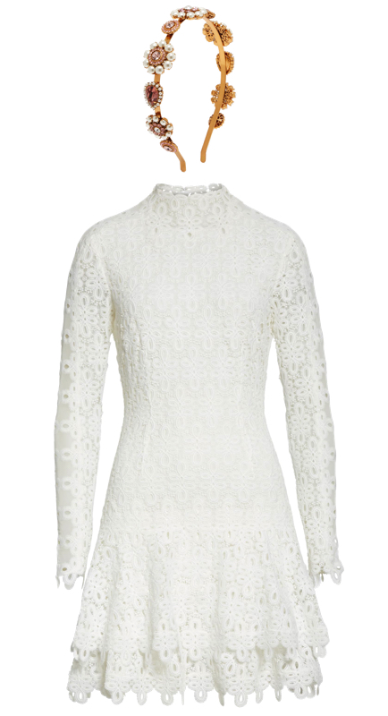 Tinsley Mortimer's White Lace Confessional Dress