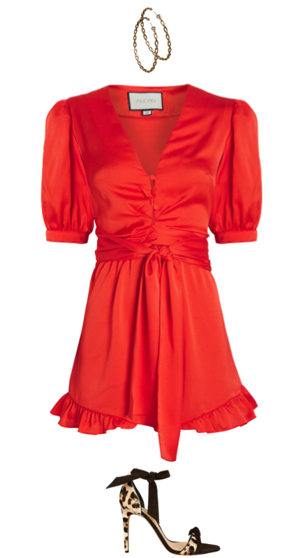Tinsley Mortimer’s Red Puff Sleeve Romper