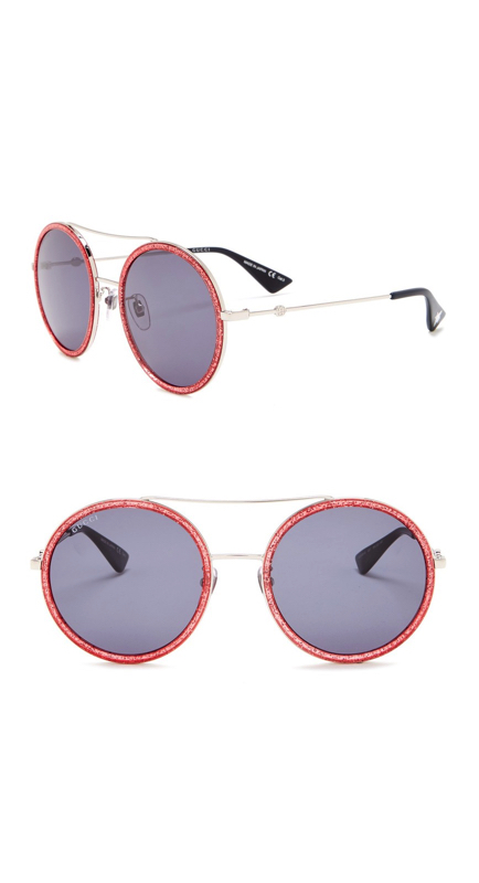 Tracy Tutor's Red Round Sunglasses