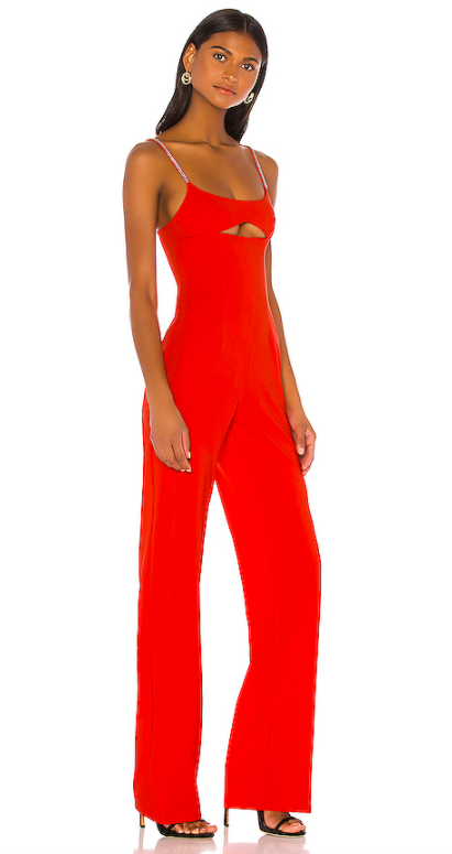 Katie Maloney's Red Cutout Jumpsuit