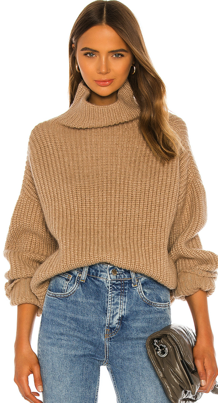 Leah McSweeney’s Camel Turtleneck Sweater