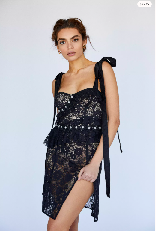 Raquel Leviss' Black Lace Dress