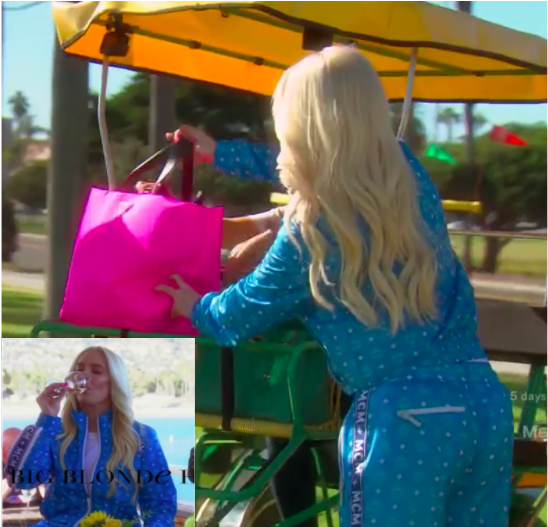 WornOnTV: Erika's blue print track jacket and pants on The Real Housewives  of Beverly Hills, Erika Jayne