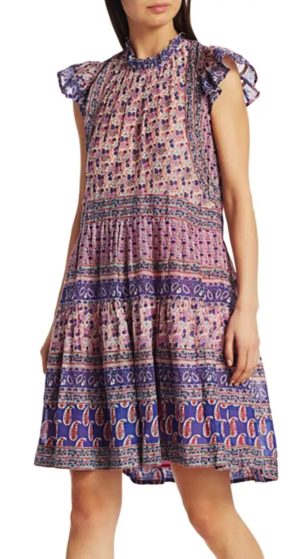 Dolores Catania’s Pink and Purple Printed Dress