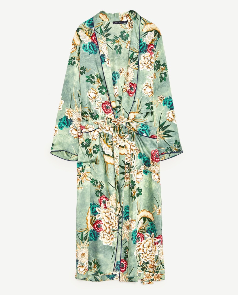 Garcelle Beauvais' Green Zara Floral Robe