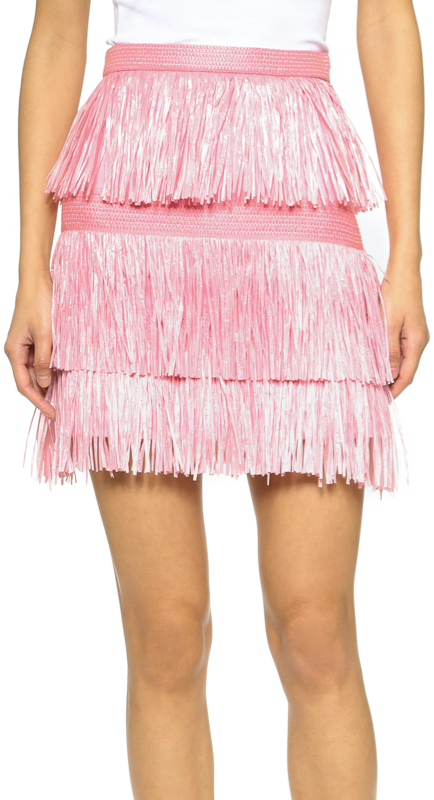 Kameron Westcott’s Pink Fringe Skirt