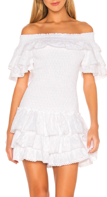 Kary Brittingham’s White Ruffle Dress