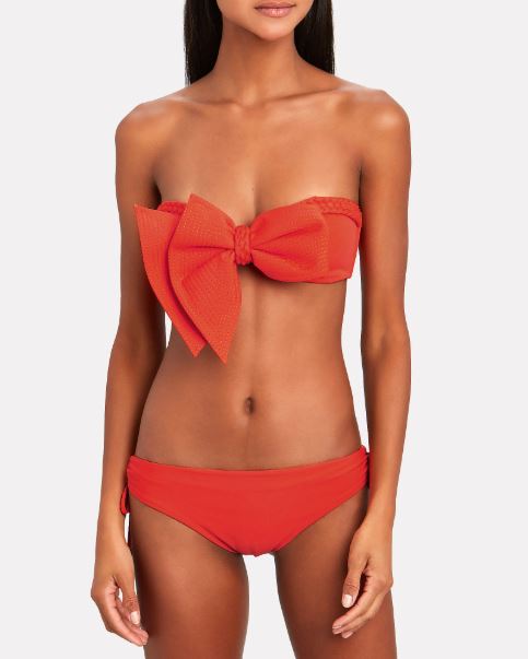 Kelly Dodd's Orange Bow Bikini Top