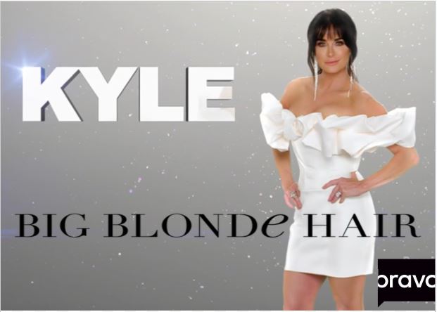 Kyle Richards' White Ruffle Off The Shoulder Dress