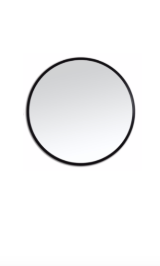 Leah McSweeney's Round Black Wall Mirror