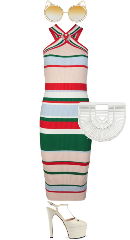 Margaret Josephs’ Striped Halter Dress