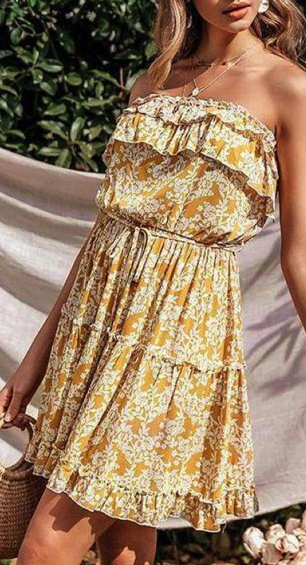 Sonja Morgan’s Yellow Floral Dress