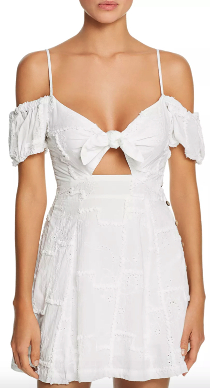 Dolores Catania’s White Tie Front Dress