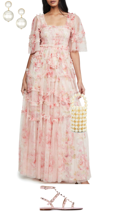 Kameron Westcott’s Pink Floral Tulle Dress