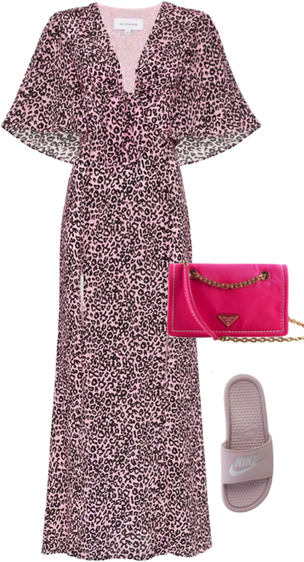 Leah McSweeney’s Pink Leopard Maxi Dress