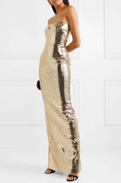 Monique Samuels' Gold Sequin Gown