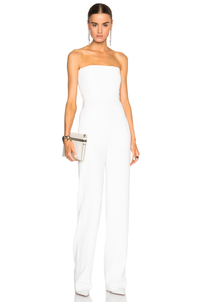 Tracy Tutor's White Strapless Jumpsuit