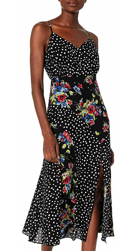Dolores Catania’s Polka Dot and Floral Print Dress