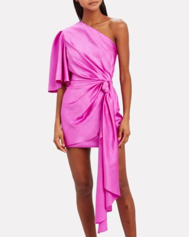 Gina Kirschenheiter's Hot Pink Asymmetrical Dress