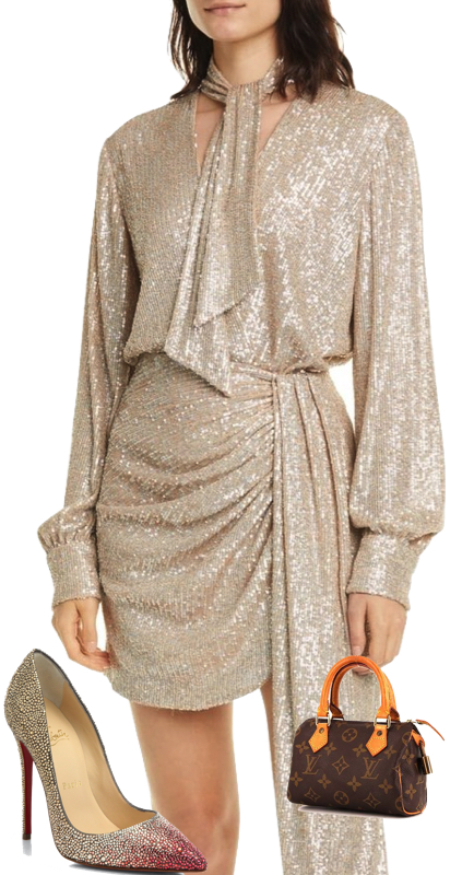 Heather Altman’s Gold Sequin Bodysuit