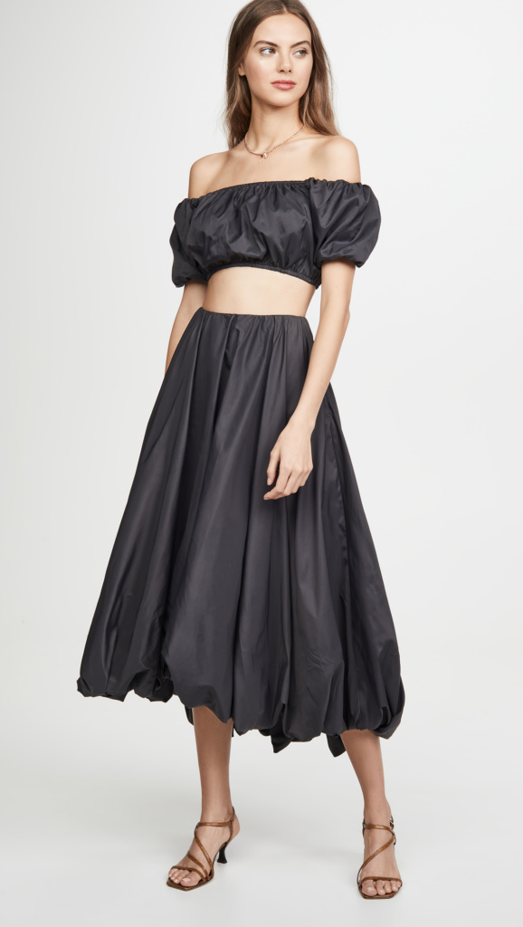 Kristin Cavallari's Black Crop Top and Skirt