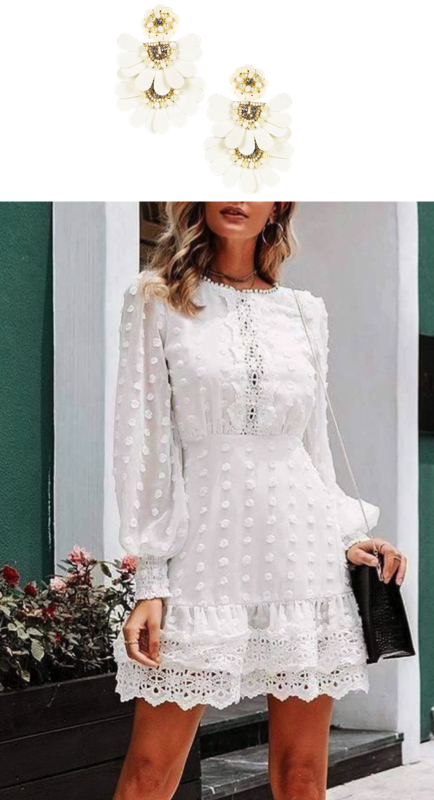 Sonja Morgan’s White Lace Trim Dress