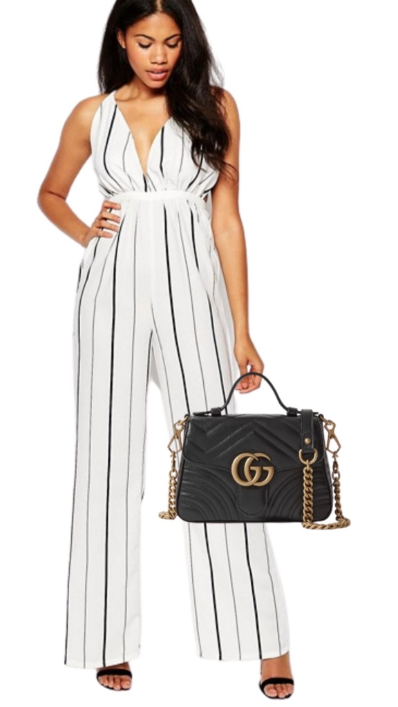Wendy Osefo's White Striped Jumpsuit