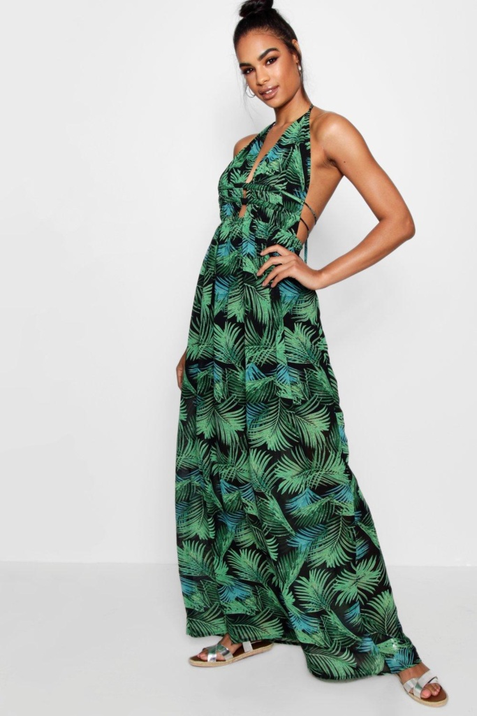 Wendy Osefo's Leaf Print Maxi Dress 