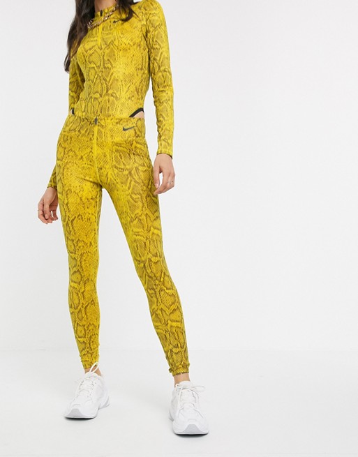 Wendy Osefo's Yellow Snake Print Bodysuit and Leggings