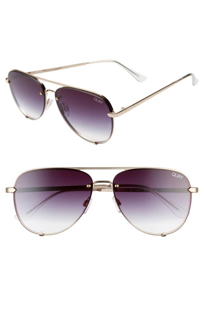 Elizabeth Vargas' Purple Aviator Sunglasses