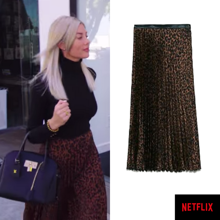 Heather Rae Young's Pleated Leopard Skirt 