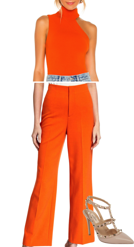 Jackie Goldschneider’s Orange Outfit
