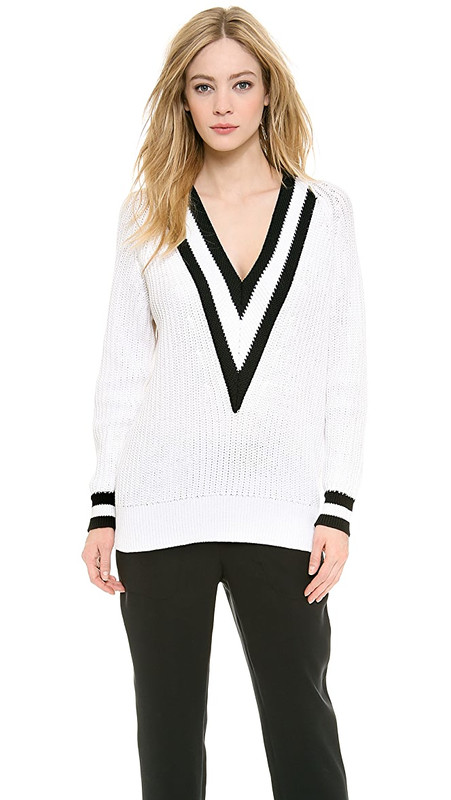 Kristin Cavallari's White Varsity Sweater