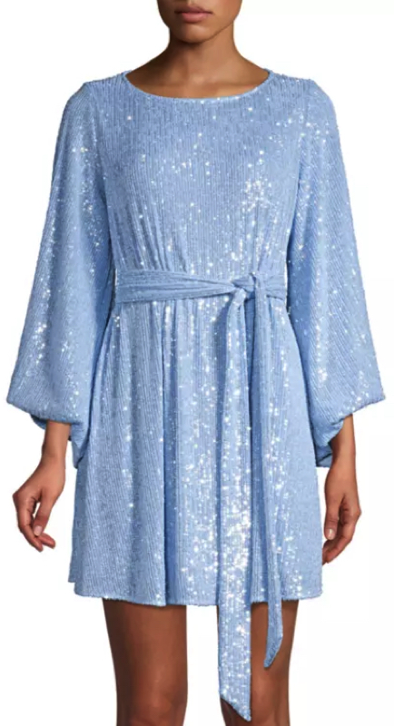 Luann de Lesseps’ Blue Sequin Robe Dress