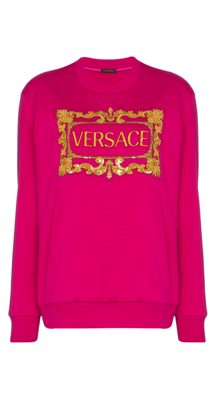Melissa Gorga’s Pink Versace Sweatshirt | Big Blonde Hair
