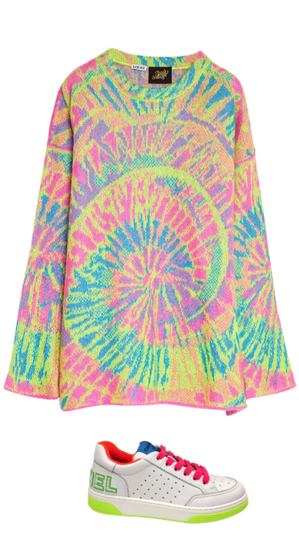 Caroline Stanbury’s Tie Dye Sweater Dress