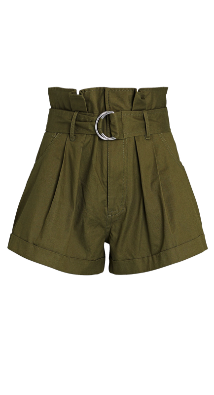 Clare Crawley’s Olive Green Paperbag Shorts