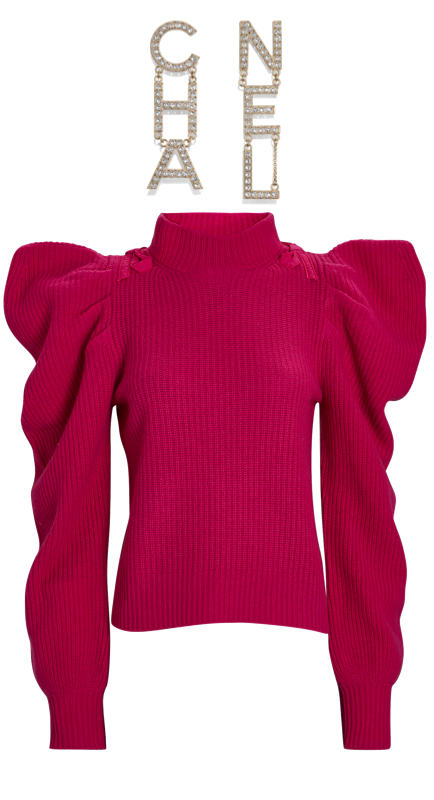 Kameron Westcott’s Pink Puff Sleeve Sweater
