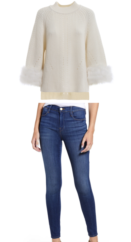 Stephanie Hollman’s White Fur Cuff Sweater