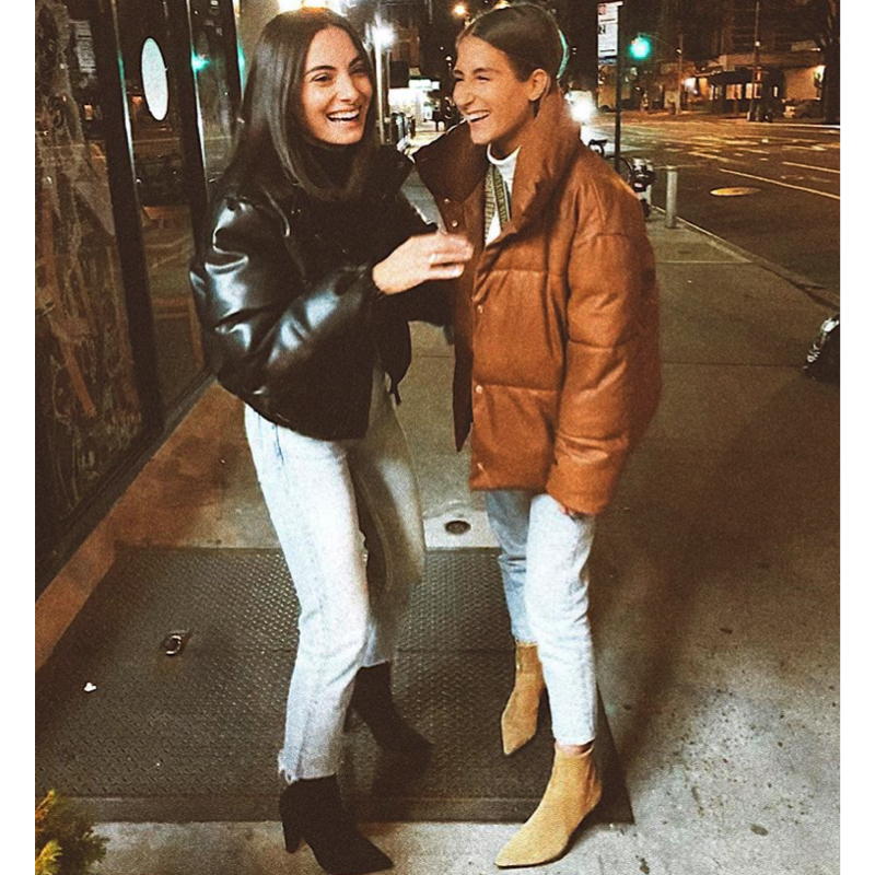 Amanda Batula and Paige DeSorbo’s Leather Puffer Jackets