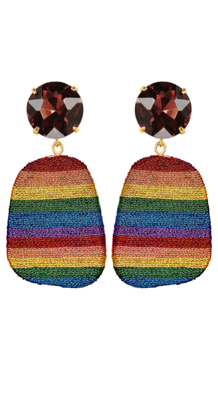 Braunwyn Windham-Burke’s Rainbow Striped Earrings