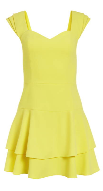 Braunwyn Windham-Burke’s Yellow Ruffle Dress