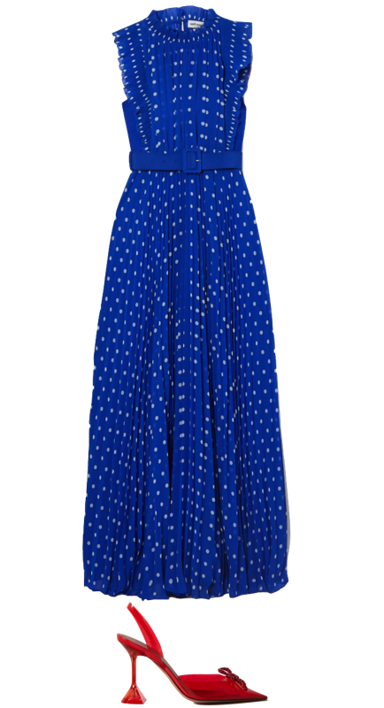 Kyle Richards’ Blue Polka Dot Dress