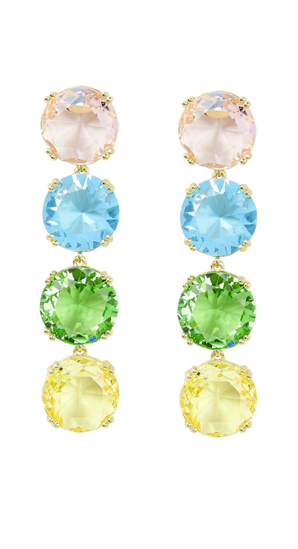 Braunwyn Windham-Burke’s Multicolor Crystal Drop Earrings