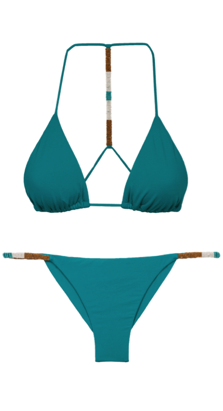 Braunwyn Windham-Burke’s Turquoise Beaded Strap Bikini
