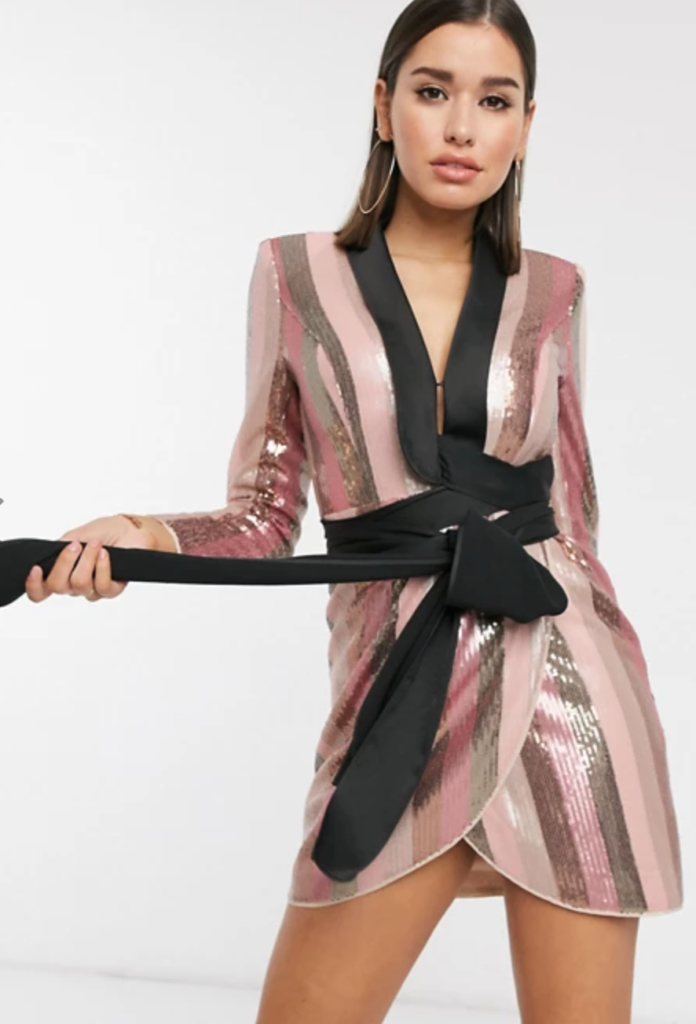 Kandi Burruss' Pink Sequin Striped Confessional Look