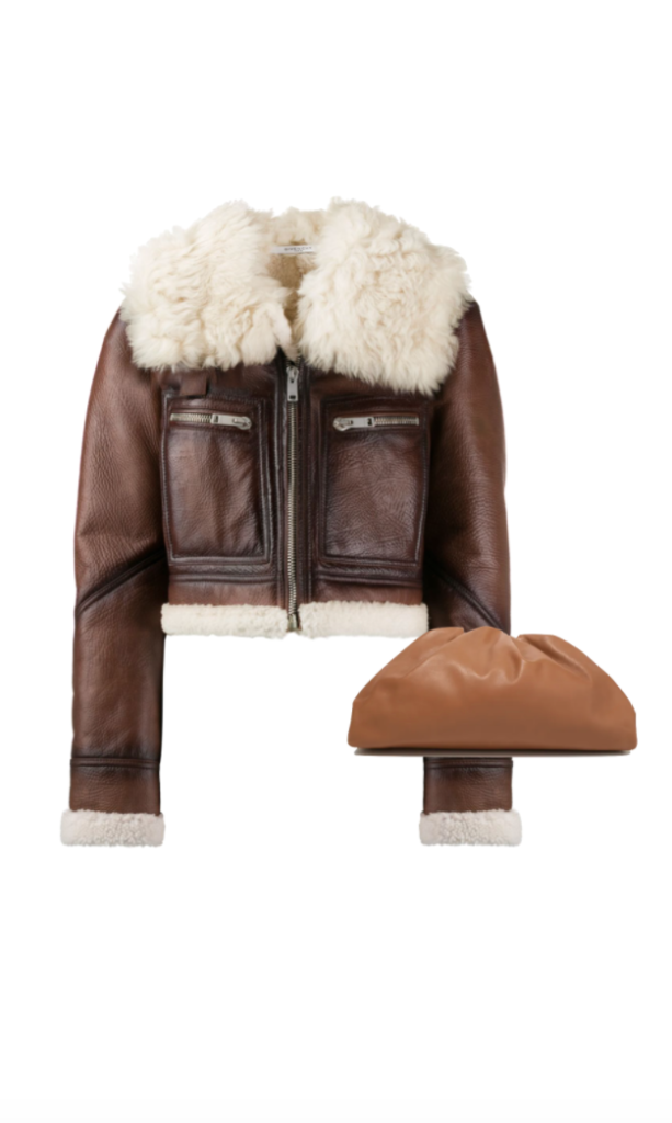 Lisa Barlow's Brown Leather Jacket with Fur