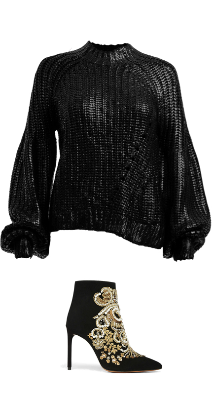 Margaret Josephs’ Black Metallic Sweater