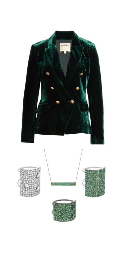 Meredith Marks' Green Velvet Blazer